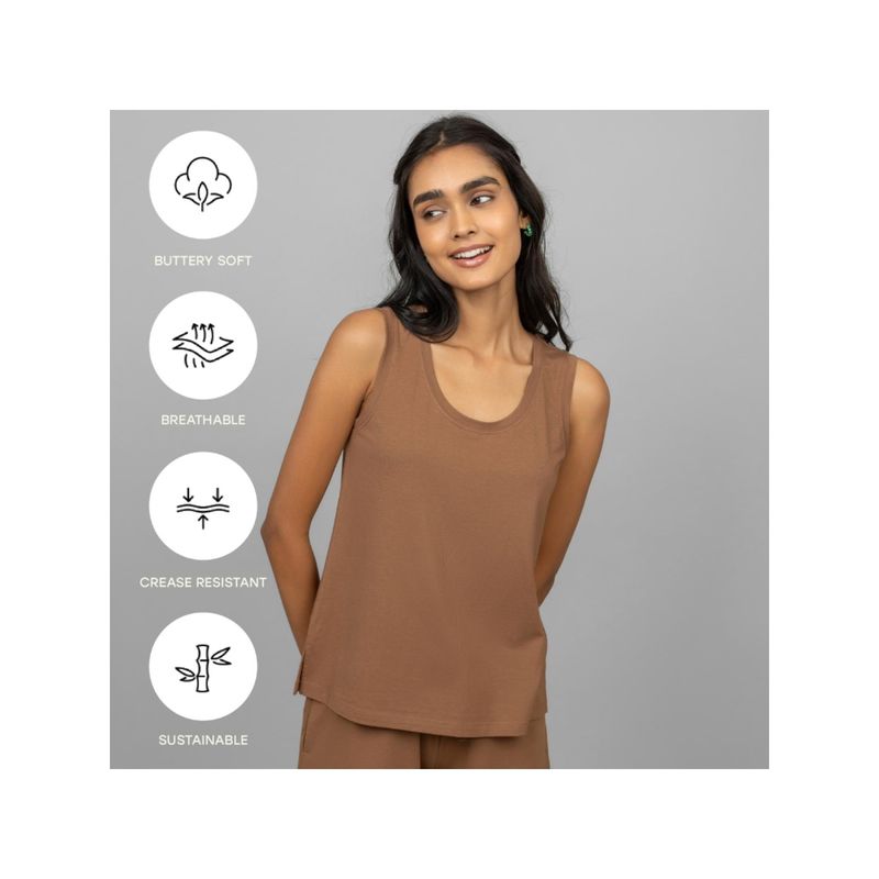 NeceSera Home Brown Tank Top (S)