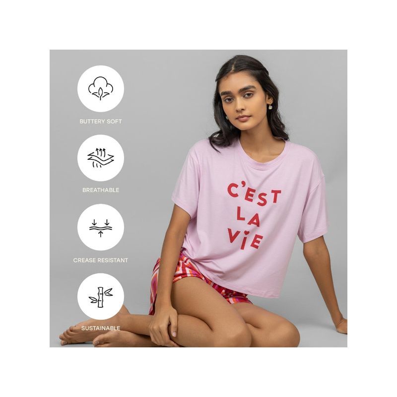 NeceSera Cest La Vie Pink T-Shirt (S)