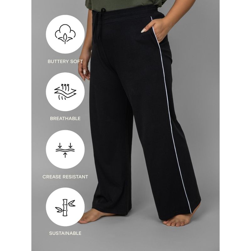 NeceSera Black Contrast Piping Pyjama (S)