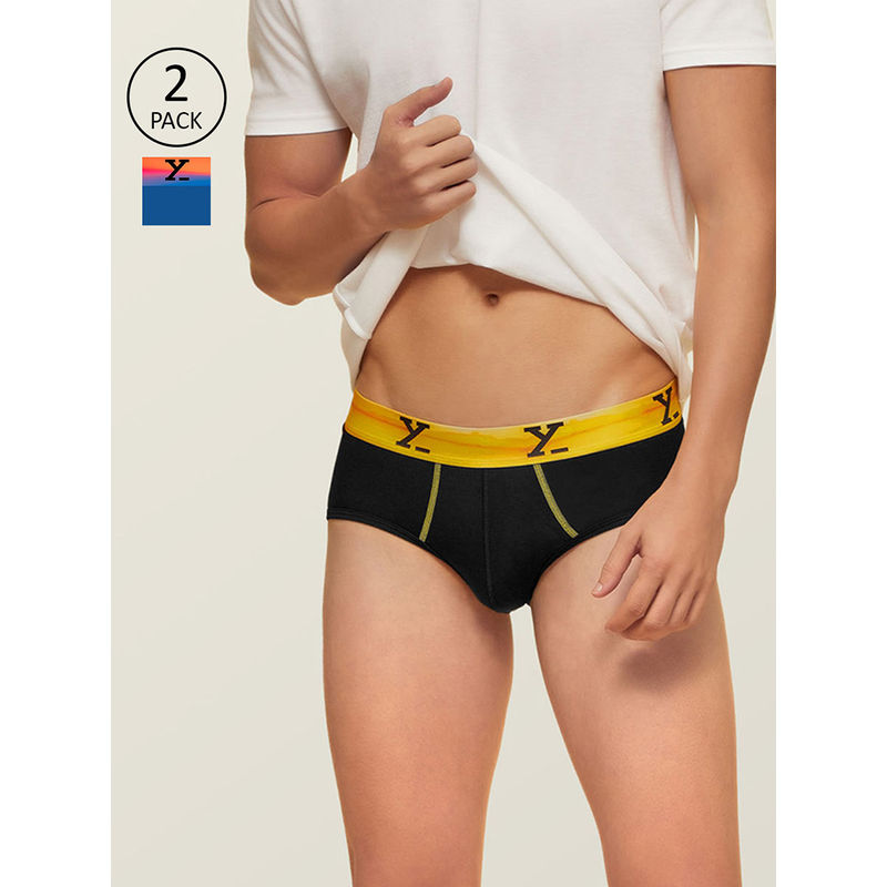 XYXX Ultra Soft Antimicrobial Micro Modal Briefs for Men (Pack of 2) - Multi-Color (XL)