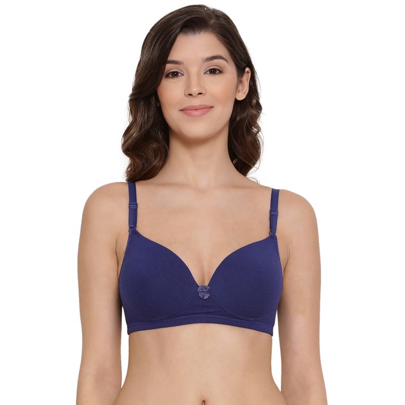 Lux Lyra 521 Royal Blue Cotton Victoria Padded Bras (34B)