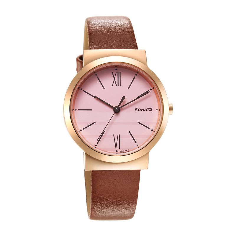 Sonata ladies best sale watch rose gold