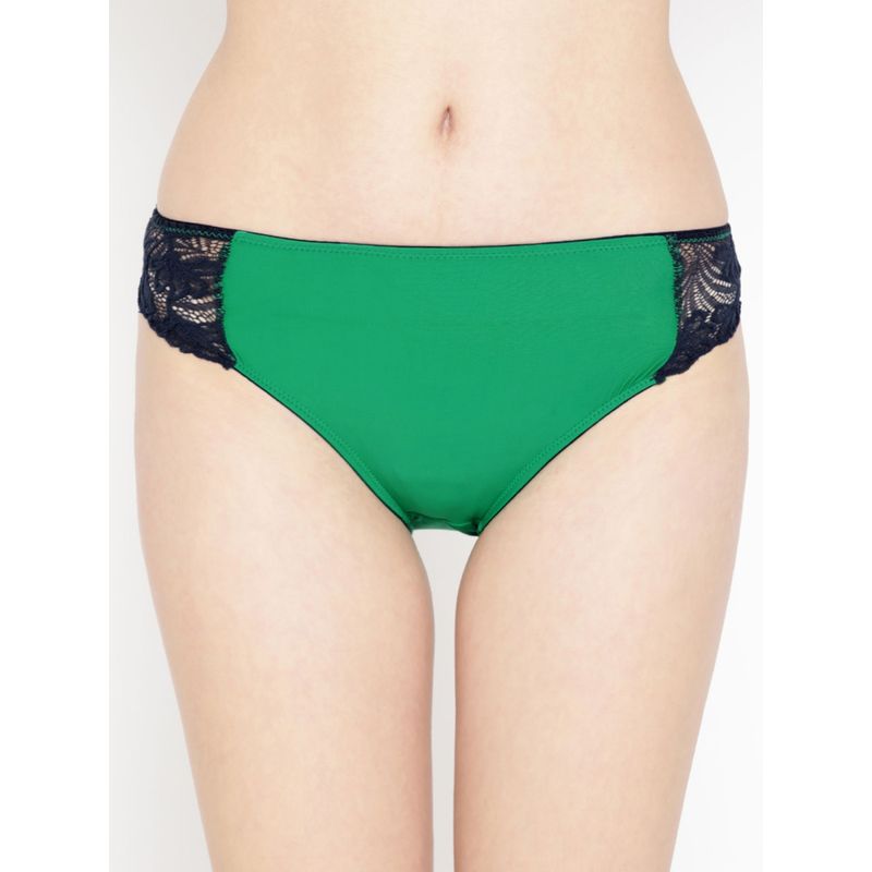 AOBA Women Green Solid Bikini Briefs (S)