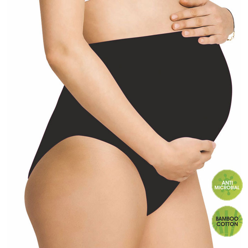 Lavos Bamboo Cotton Black Pregnancy Panty (XL)