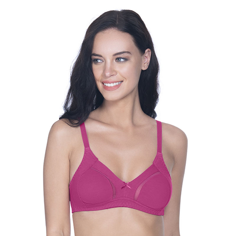 Amante Perfect Poise Non-Padded Non-Wired High Coverage Bra - Pink (32B)