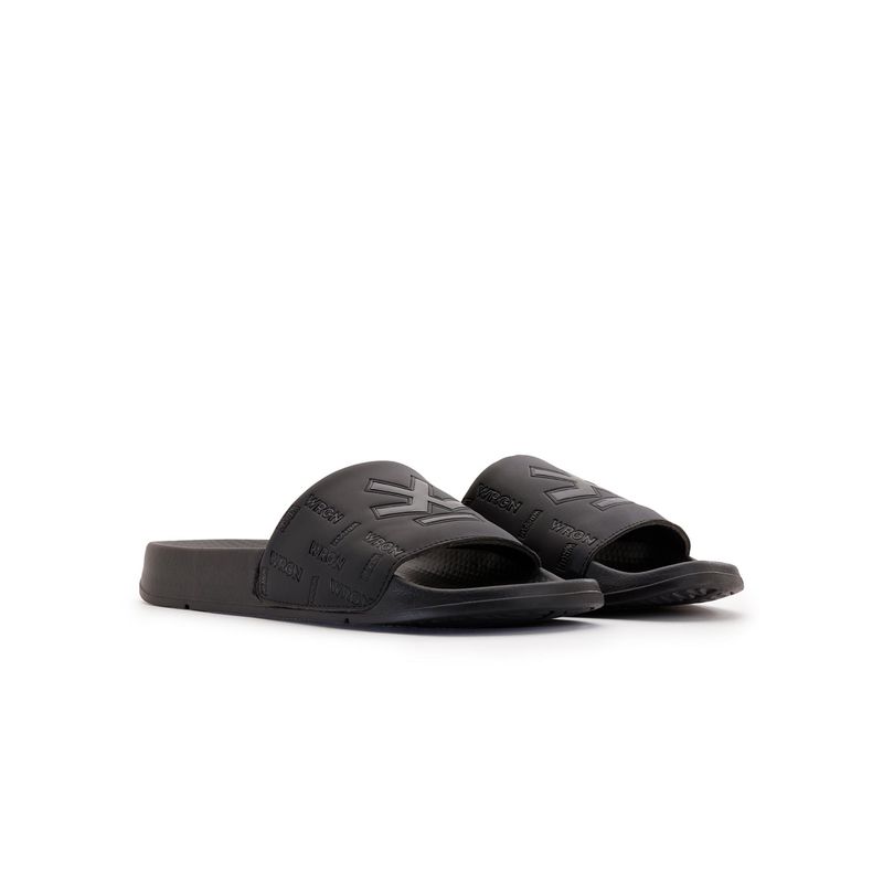 WROGN Mens Black Cinder Sliders (UK 8)