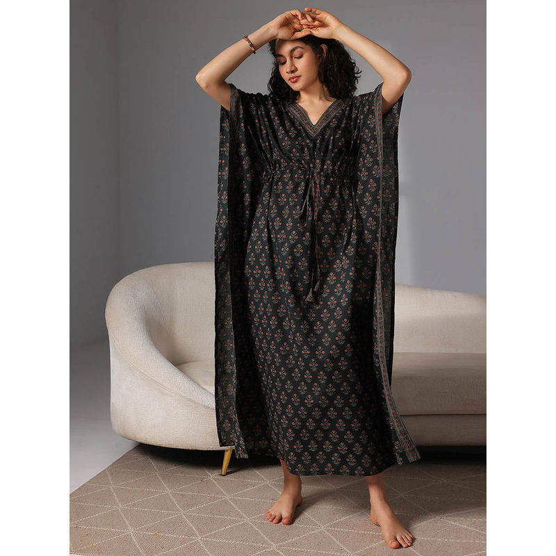 Lune Noir Kaftan In Green