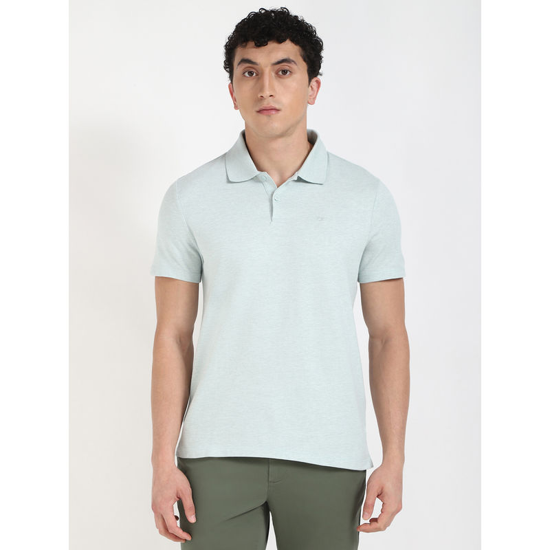 Calvin Klein Mens Blue Solid Casual Polo T-Shirt (XL)