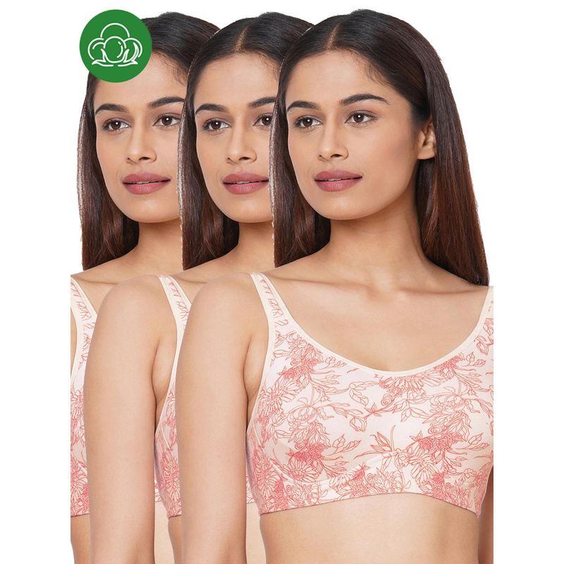 Inner Sense Organic Cotton Antimicrobial Soft Cup Full Coverage Bras (Pack Of 3)-White (32B)