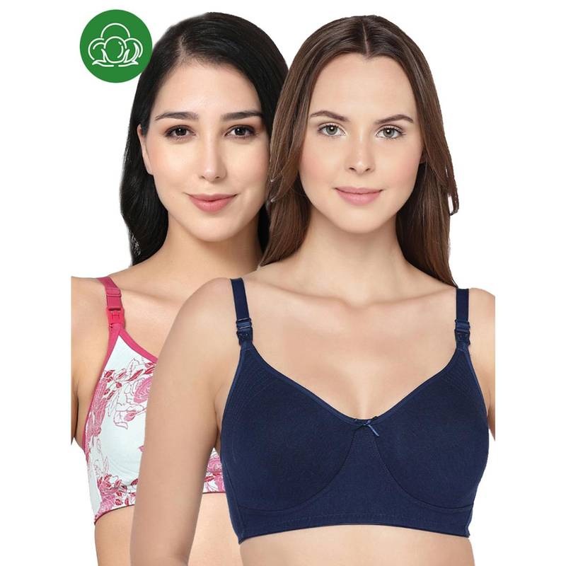 Inner Sense Organic Cotton Antimicrobial Soft feeding Bra (Pack of 2) (34B)