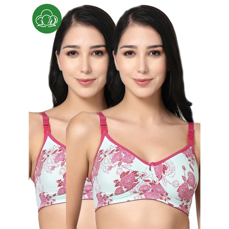 Inner Sense Organic Cotton Antimicrobial Soft feeding Bra (Pack of 2) (38B)