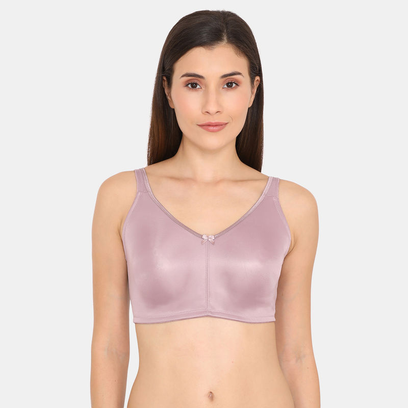 Zivame True Curv Double Layered Wirefree Full Coverage Minimiser Bra - Elderberry (38DD)