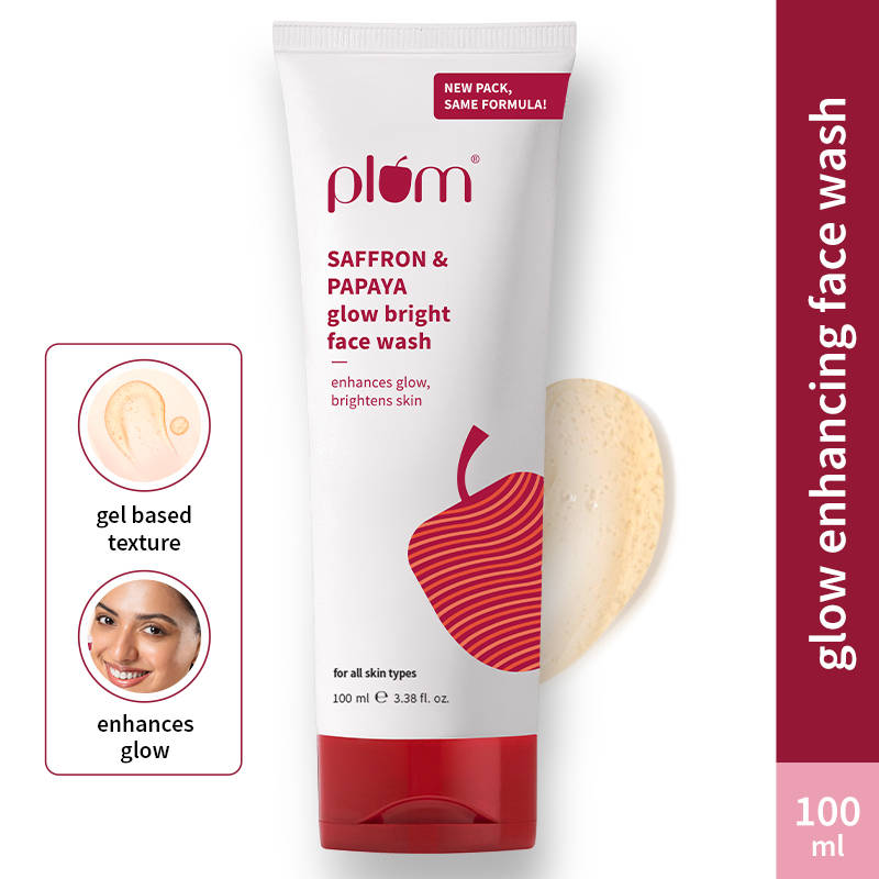 Plum Saffron & Papaya Glow Bright Face Wash