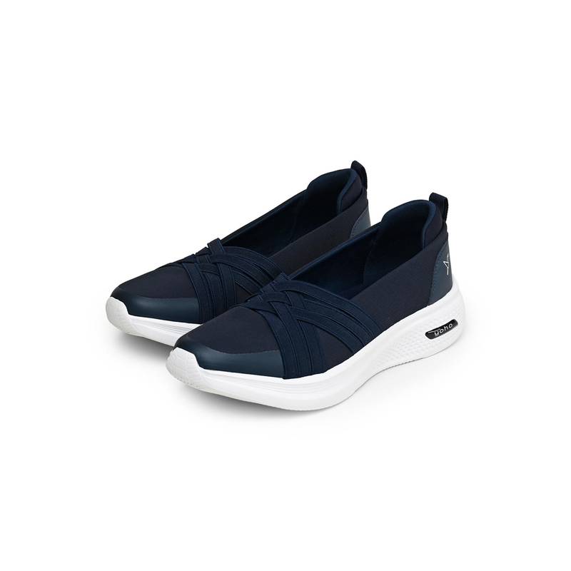 Yoho Women Blue Mesh Slip On Sneakers (UK 5)