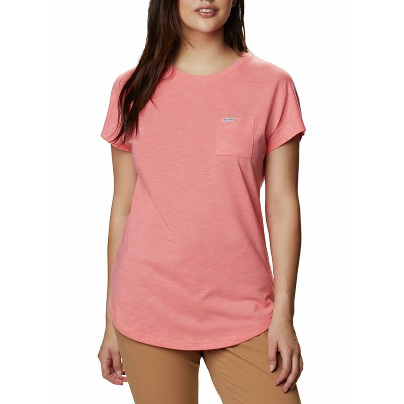 Columbia Womens Red Omni-Wick Cades Cape Tshirt (M)