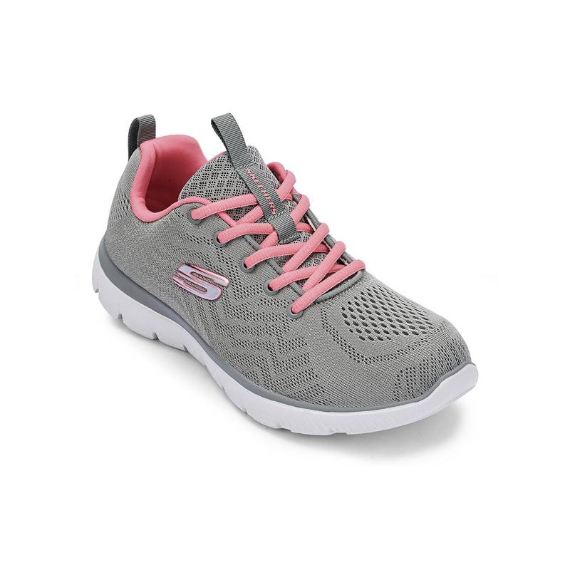 SKECHERS Womens Summits Grey Coral Casual Walking Shoes (US 10)