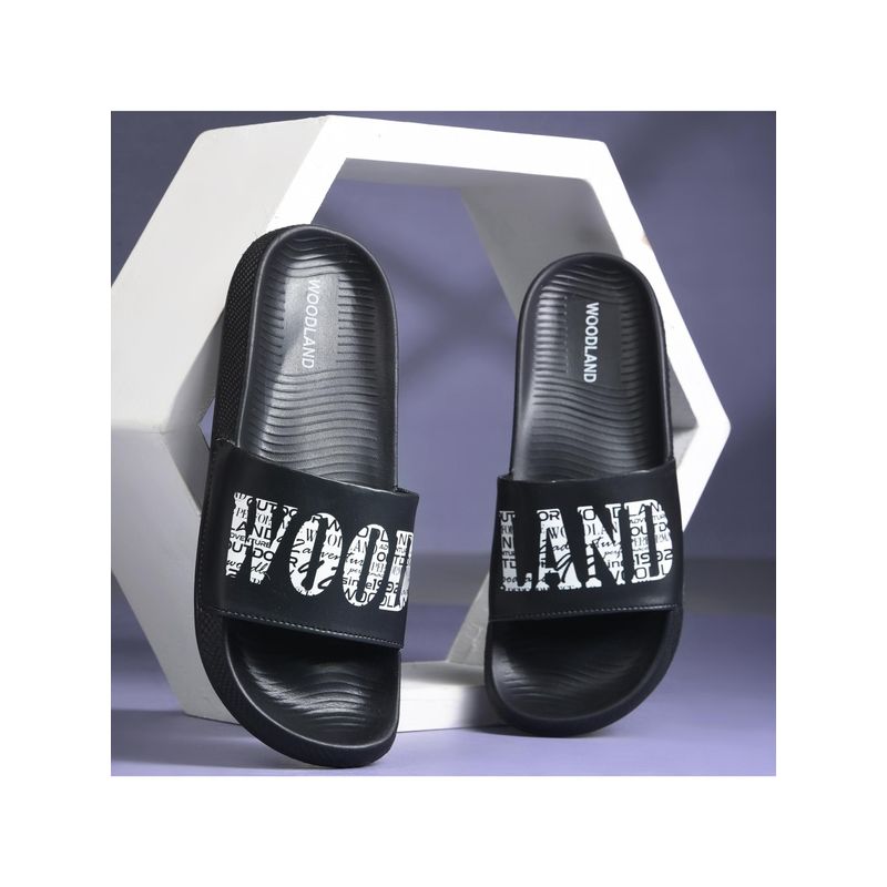 WOODLAND Women Black Sliders (EURO 39)