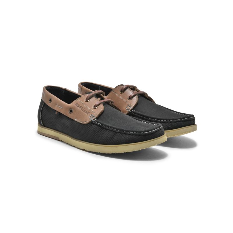 WOODLAND Men Black Boat Shoes (EURO 40)