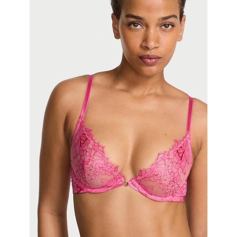 Victoria's Secret Very Sexy Rose Lace Unlined Demi Multi-Color Bra (36B)