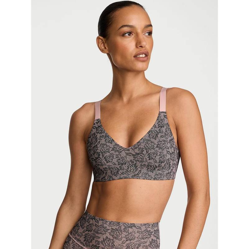 Victoria's Secret VSX Featherweight Medium V-Neck Grey Bra (M)