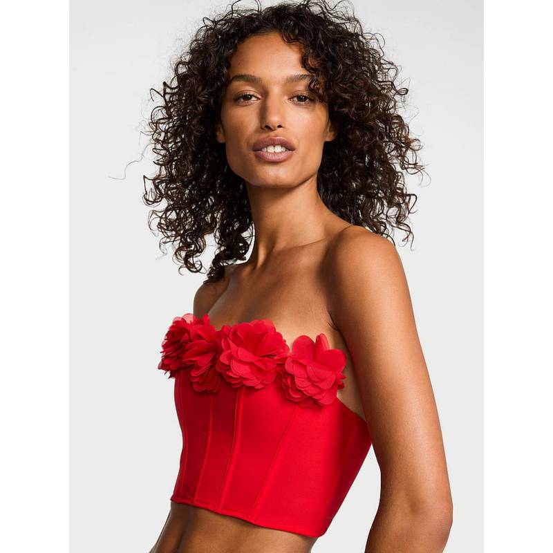 Victoria's Secret Dream Angels Red Roses Strapless Corset Top (XS)