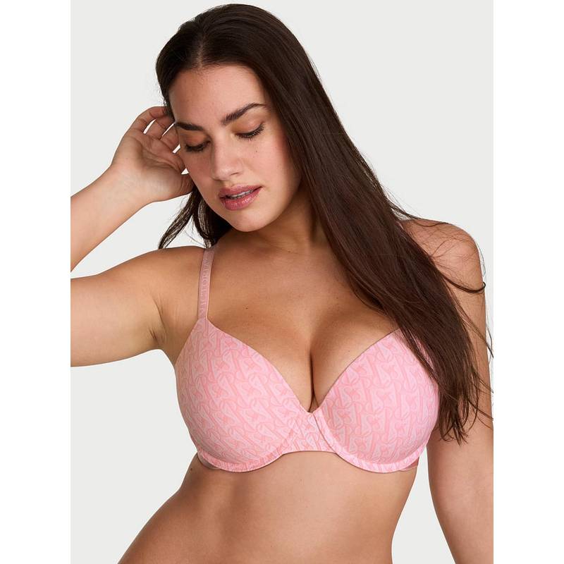 Victoria's Secret The T-shirt Perfect Shape Cotton Push-Up Pink Bra (38B)