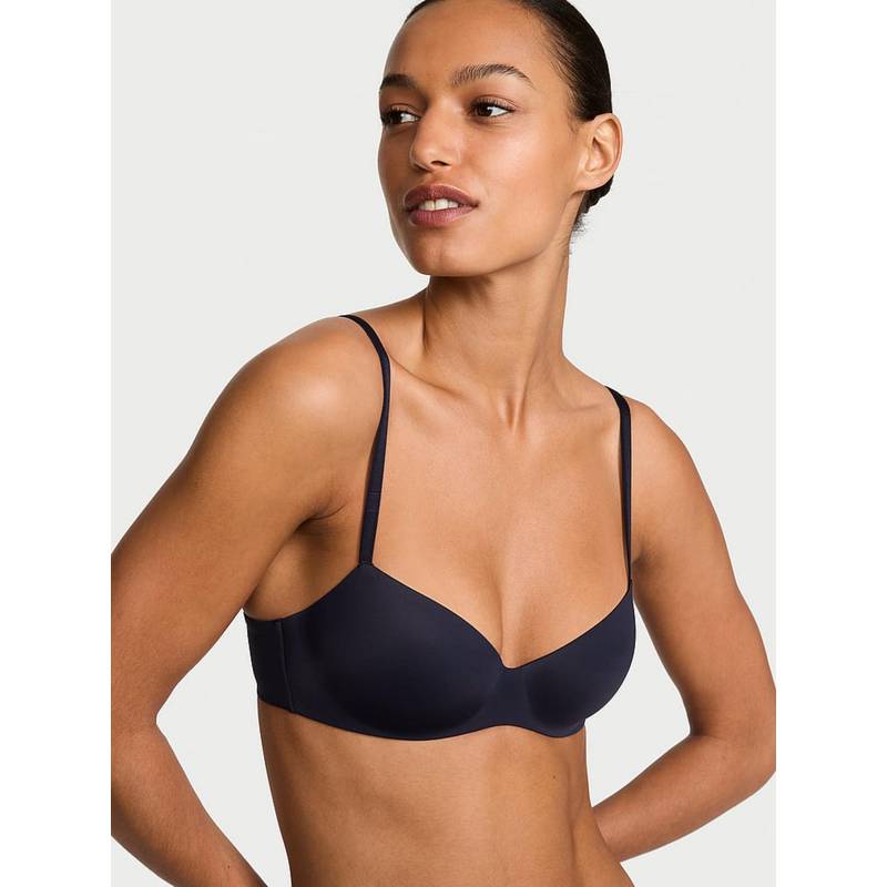 Victoria's Secret Body by Victoria FlexFactor Lightly Lined Balconette Navy Blue Bra (36B)