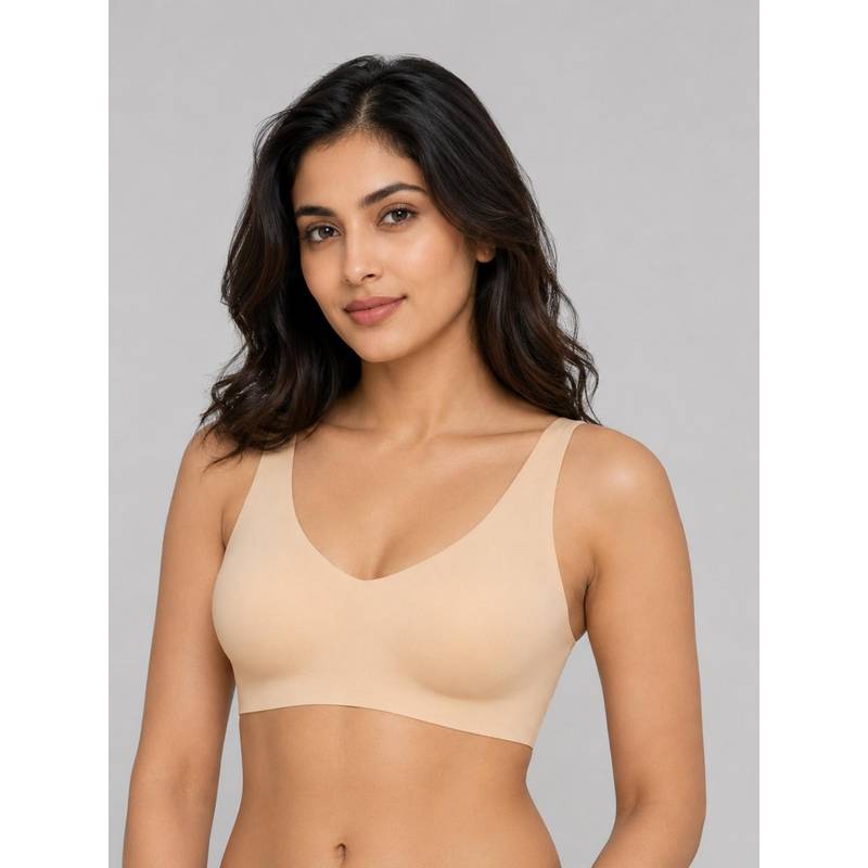 Shop The Edit Full Coverage Removable Cups Everyday Beige Bra (M)