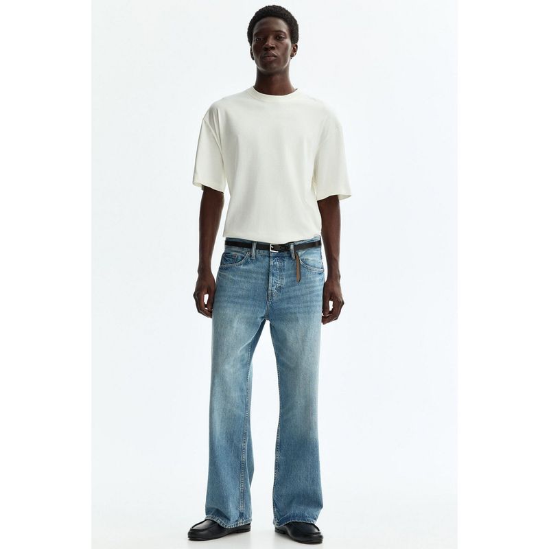 H&M Men Blue Loose Straight Jeans (31/30) (31/30)