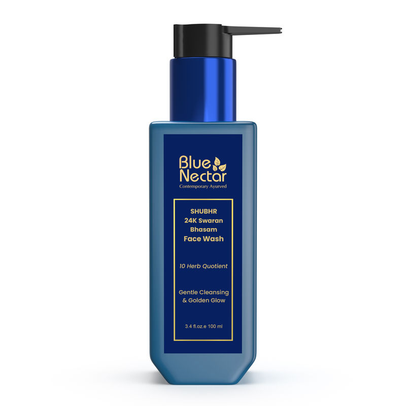 Blue Nectar 24K Gold Swaran Bhasam Face Wash Ayurvedic Cleanser