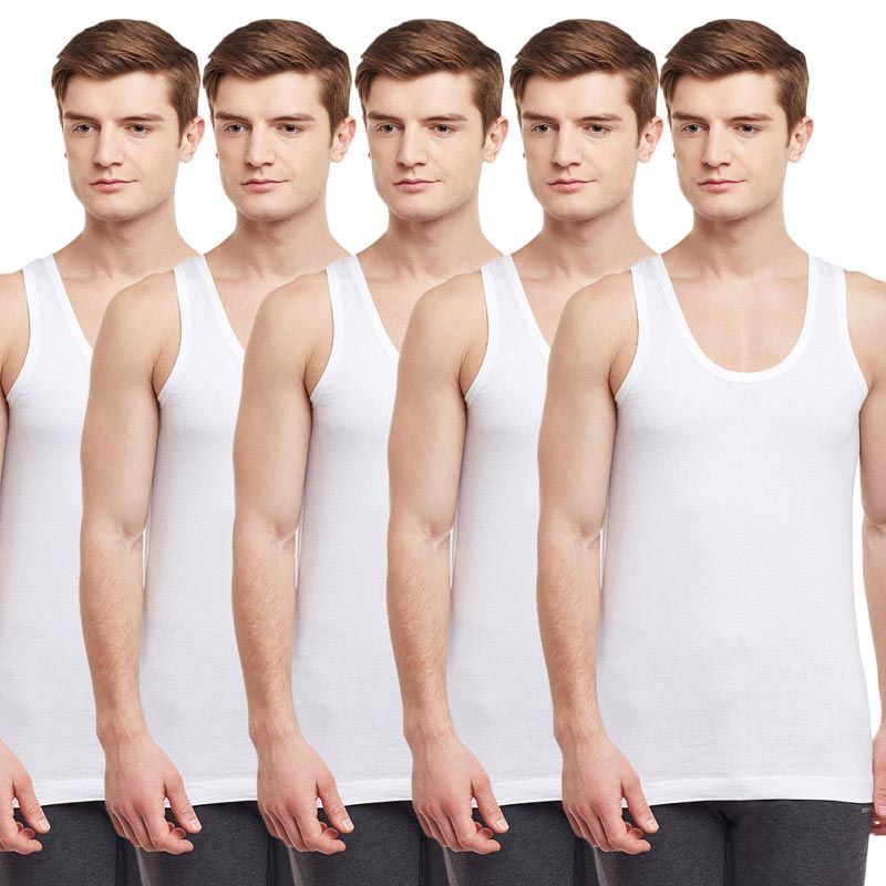 BODYX Pack Of 5 Seamless Undershirt - White (XL)