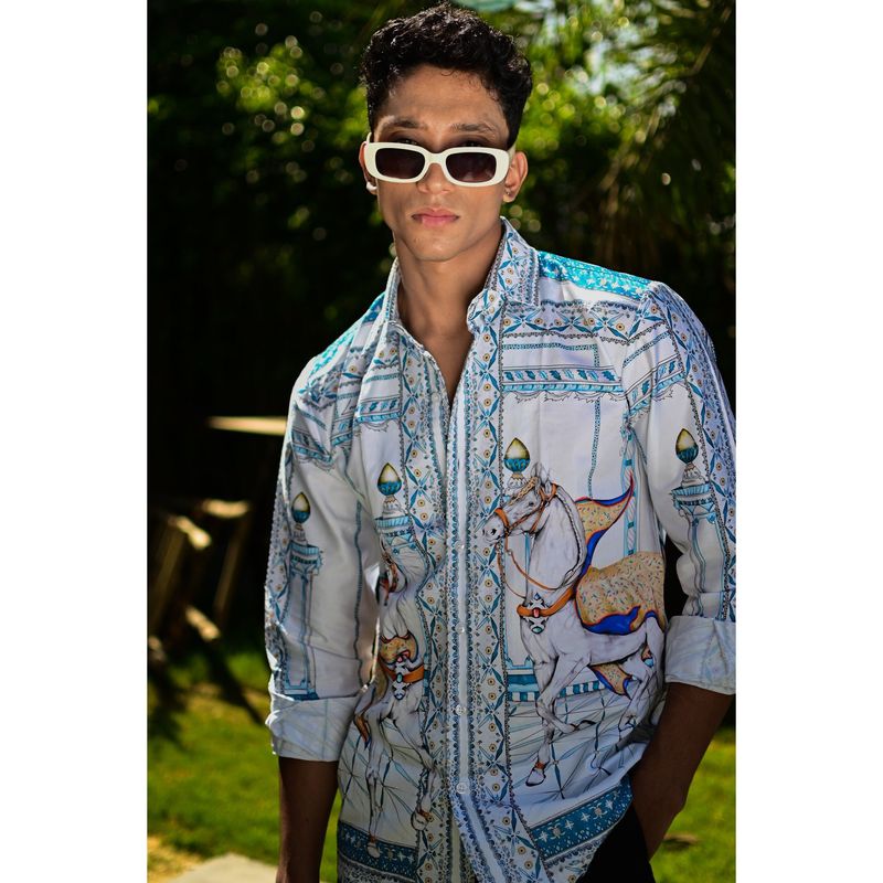 Loudless Cavalouy Printed Shirt for Men (XL)