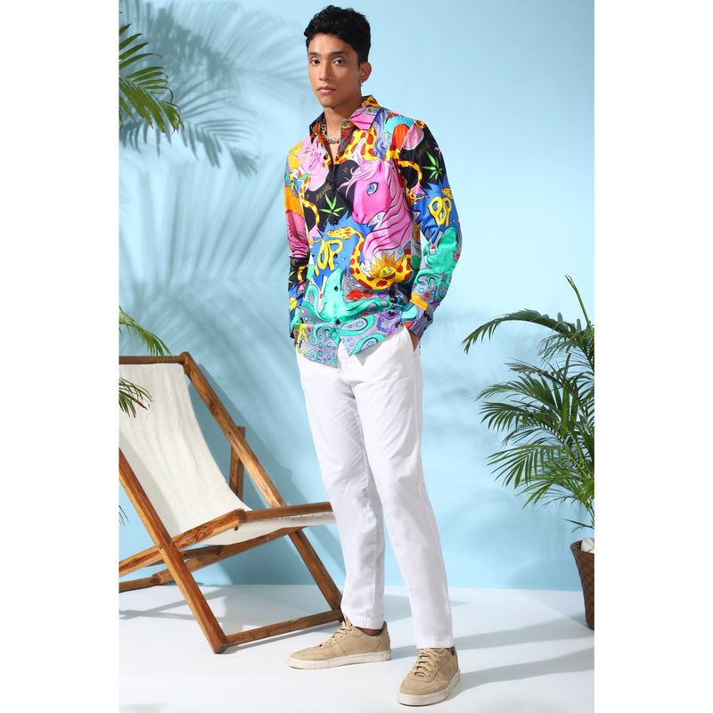Loudless Psychedelics Printed Shirt for Men (M)