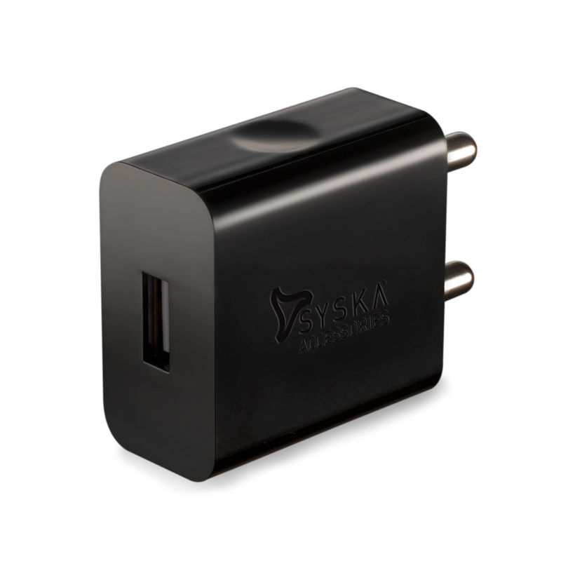 Syska Accessories Wc 2a Charger With Single Port For Fast Charging  black 