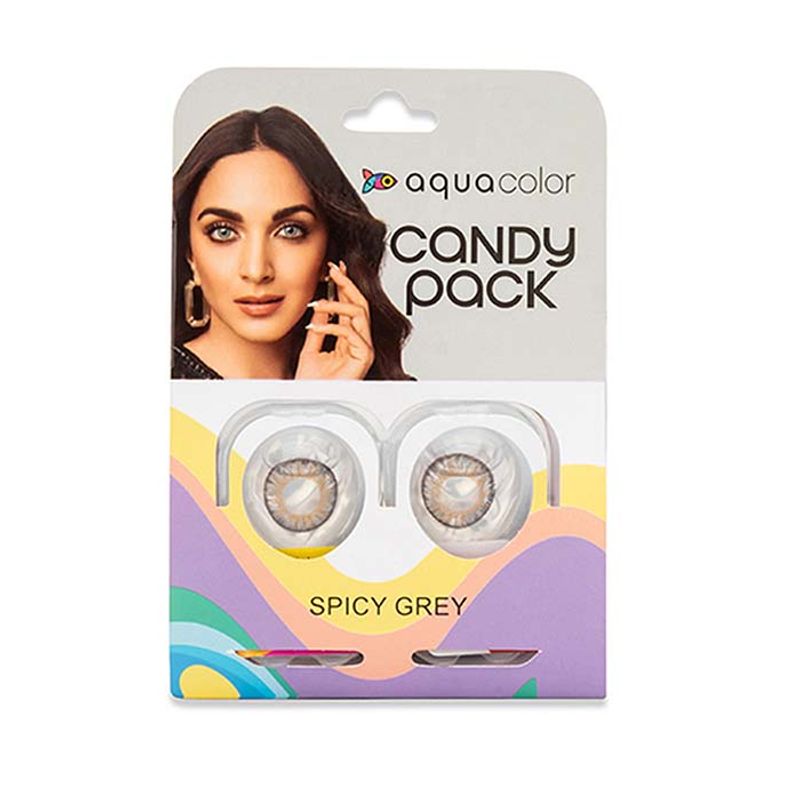 Aqualens Aquacolor Candy Pack Zero Power Colored Lenses - Spicy Grey
