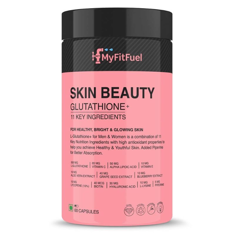MyFitFuel Skin Beauty Glutathione + Lycopene, Vitamin C & E, Hyaluronic Acid, Biotin (60 capsules)