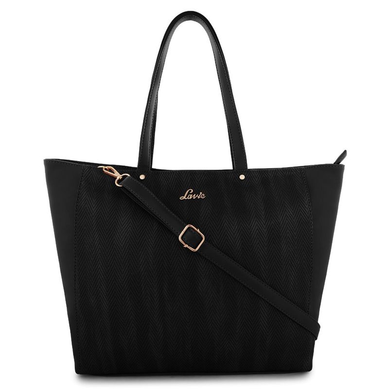 Lavie Solid/Plain Black Handbags Buy Lavie Solid/Plain Black Handbags