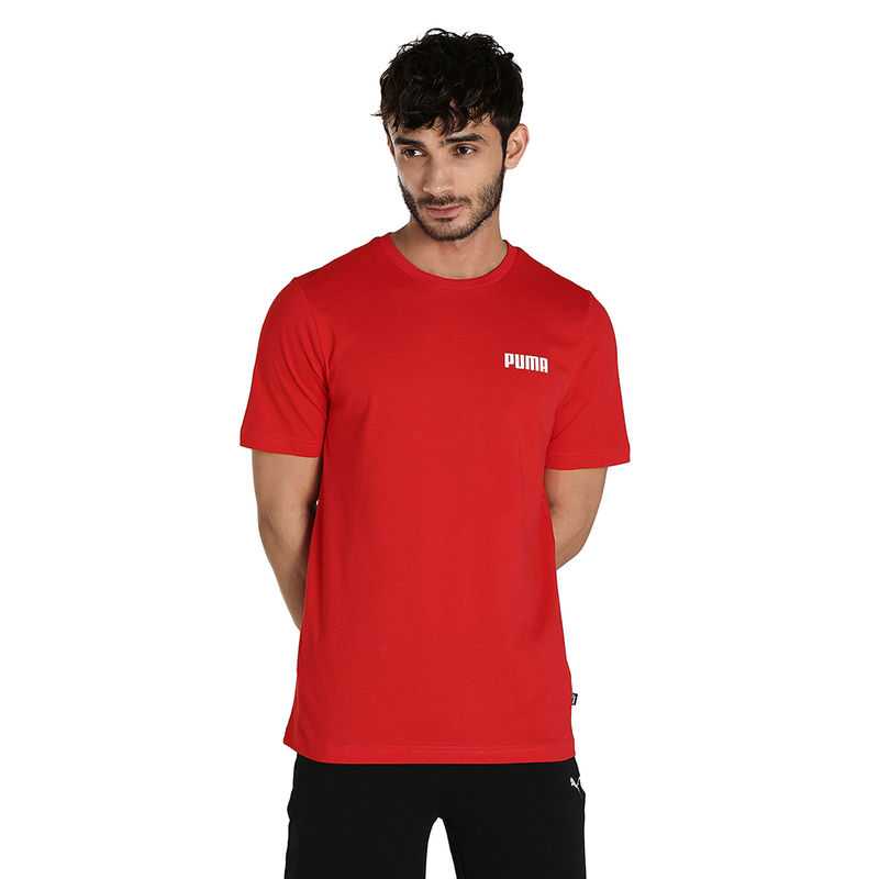 Puma ESS Small Mens Red Casual T-Shirt (S)
