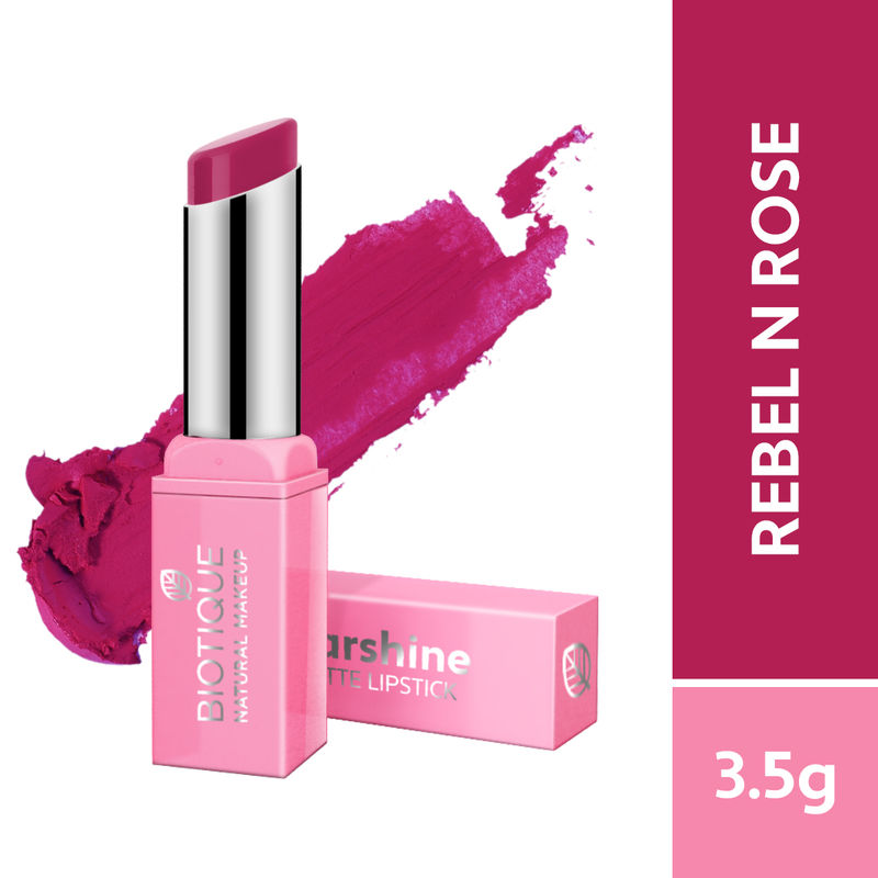 Biotique Starshine Matte Lipstick - Rebel-N-Rose