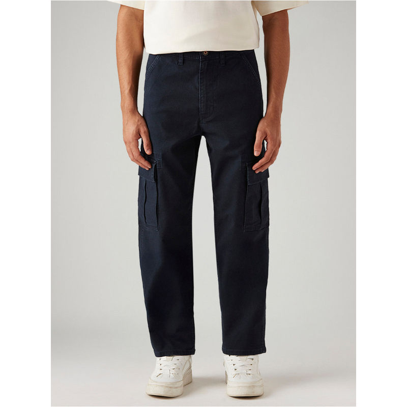 Levi's Men'S 568 Navy Blue Loose Fit Mid Rise Cargo Pant (36)