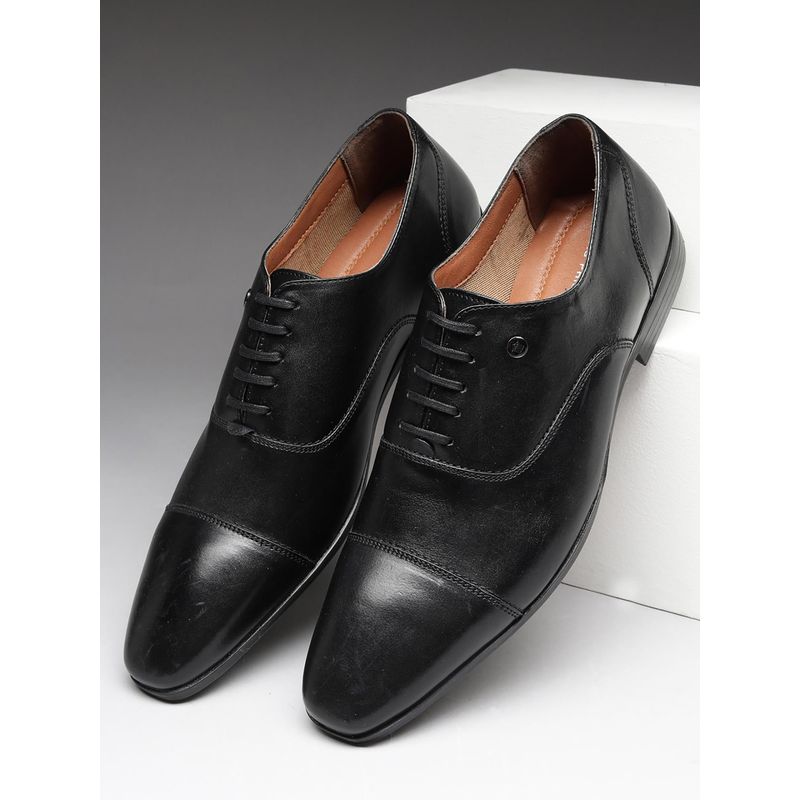 Louis Philippe Textured Black Derbies (UK 11)