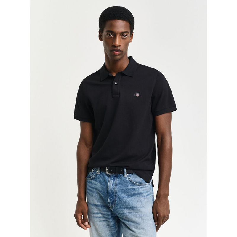 Gant Mens White Polo Collar Short Sleeve Solid Tshirt