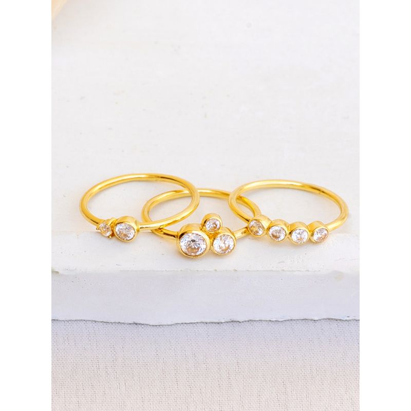 Perfectly Average Cz Stackable Ring | 18K Gold Plated Jewellery For Women (6)