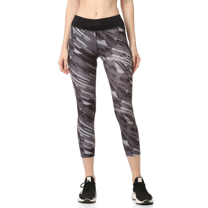 ASICS Graphic Cropped Multi Color Women Capri Tights (L)