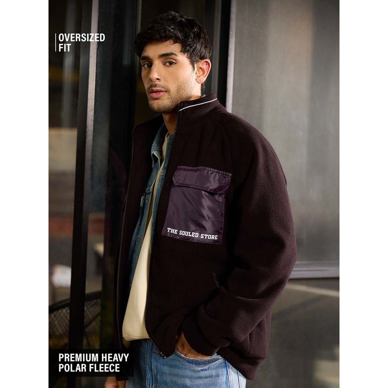 The Souled Store Purple Solid Oversized Fit Jacket (L)