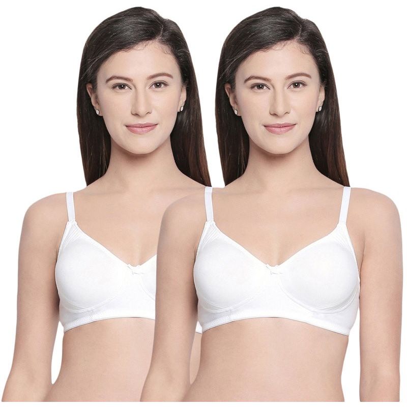 Bodycare B, C & D Cup Perfect Coverage Bra In 100% Cotton-Pack Of 2 - White (38D)
