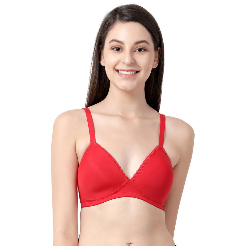 Taabu by Shyaway Everyday Bras - Padded Wirefree Full Coverage - Red (32D)
