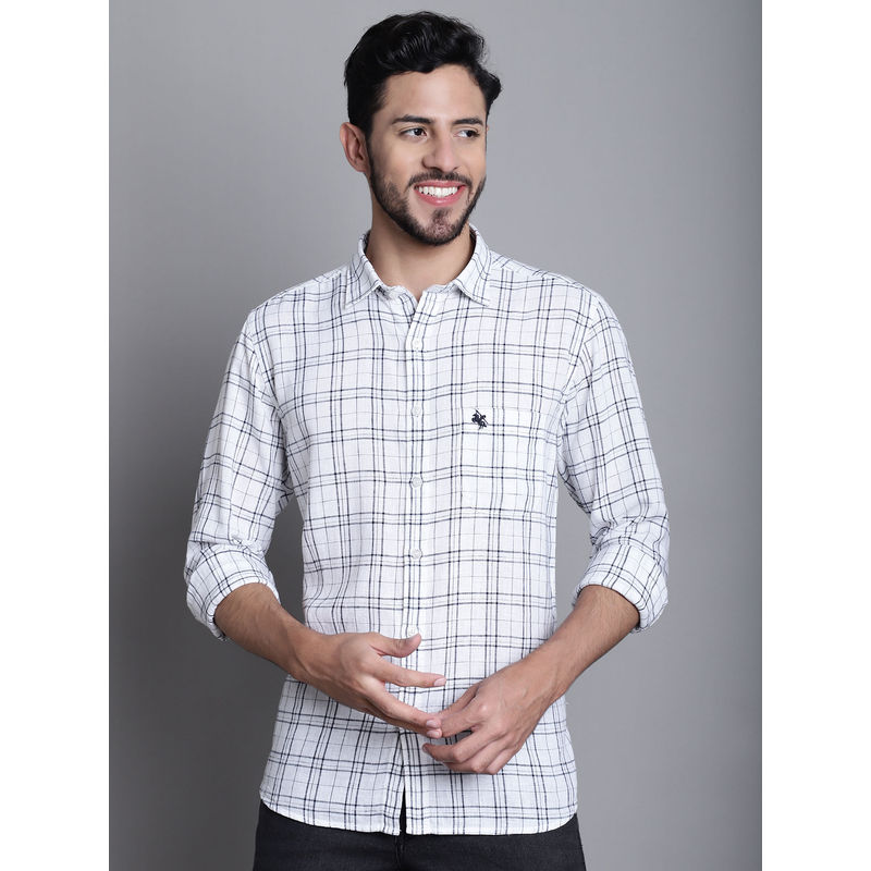 Cantabil Men White Casual Shirt (44)