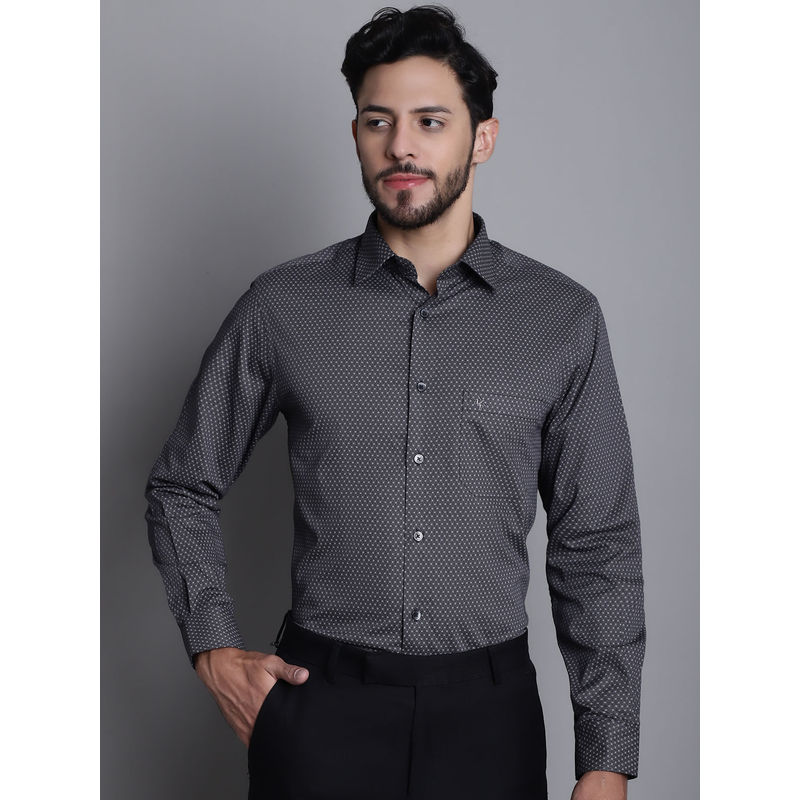 Cantabil Men Black Party Wear Shirt (42)