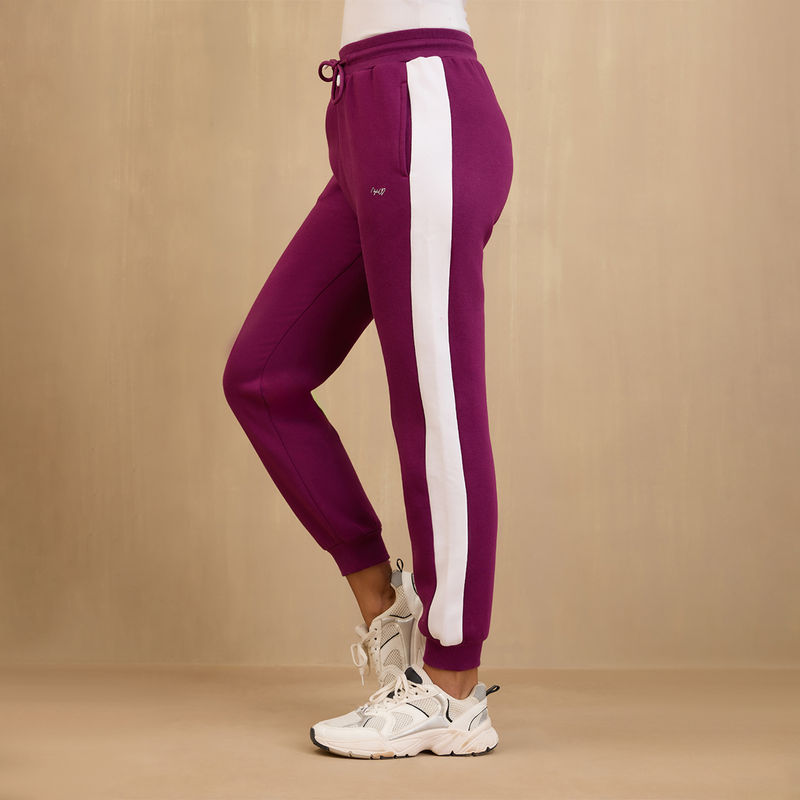 NYKD By Nykaa Cozy Fleece Joggers -NYLE501-Maroon (XL)